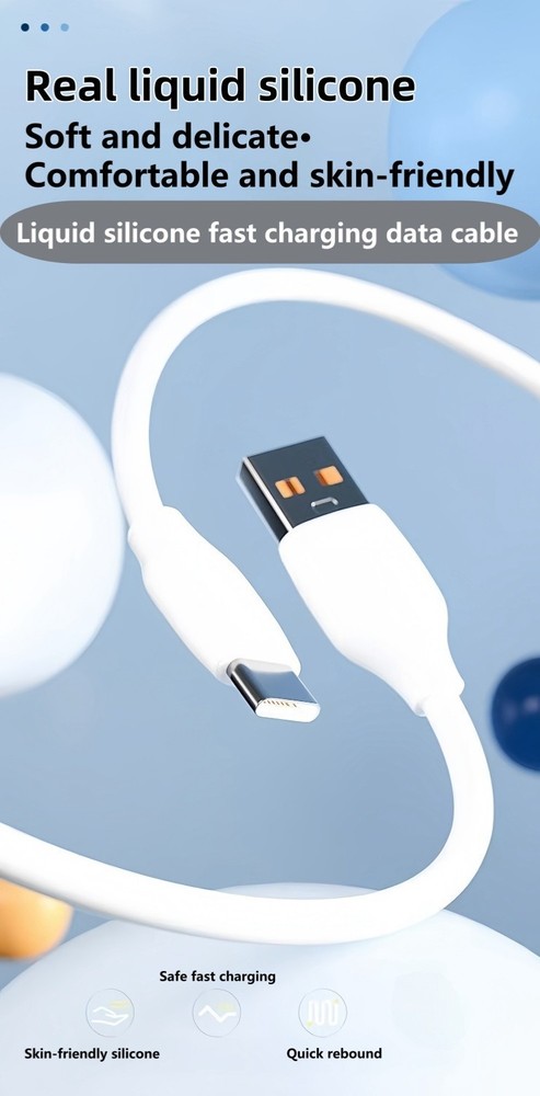 5-Pack 65W USB Type-C Super Fast Silicone Charging Cable For iPhone Android 5ft