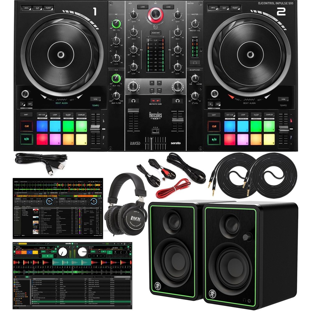 Hercules DJControl Inpulse 500 2-Channel DJ Controller W/Software & Accessories