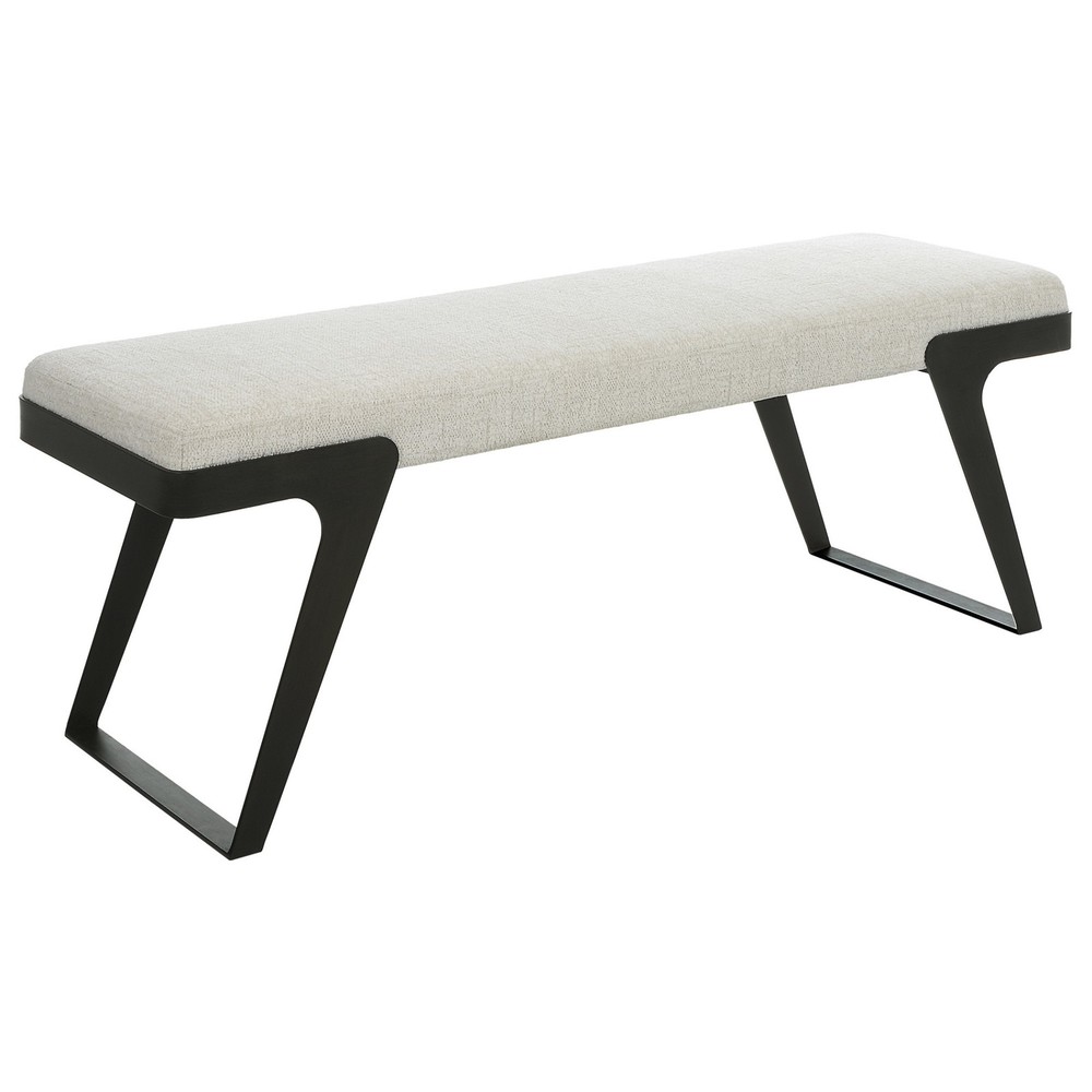 Uttermost 23758 Hover 53"W Bench - White