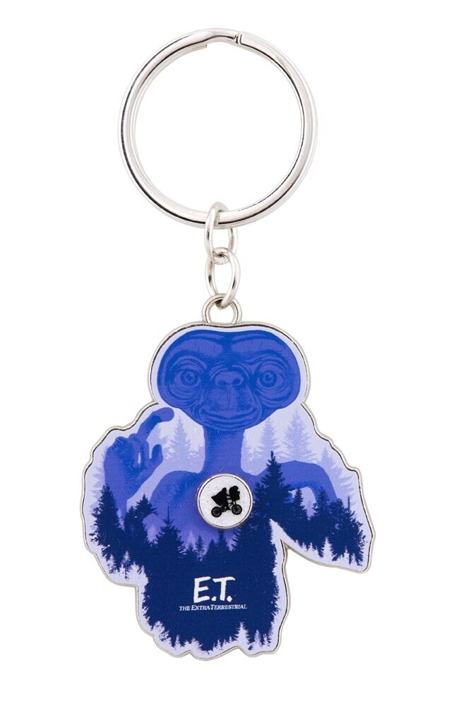 Universal Studios E.T. Silhouette & Riding in Elliot's Bike Keychain New Ship