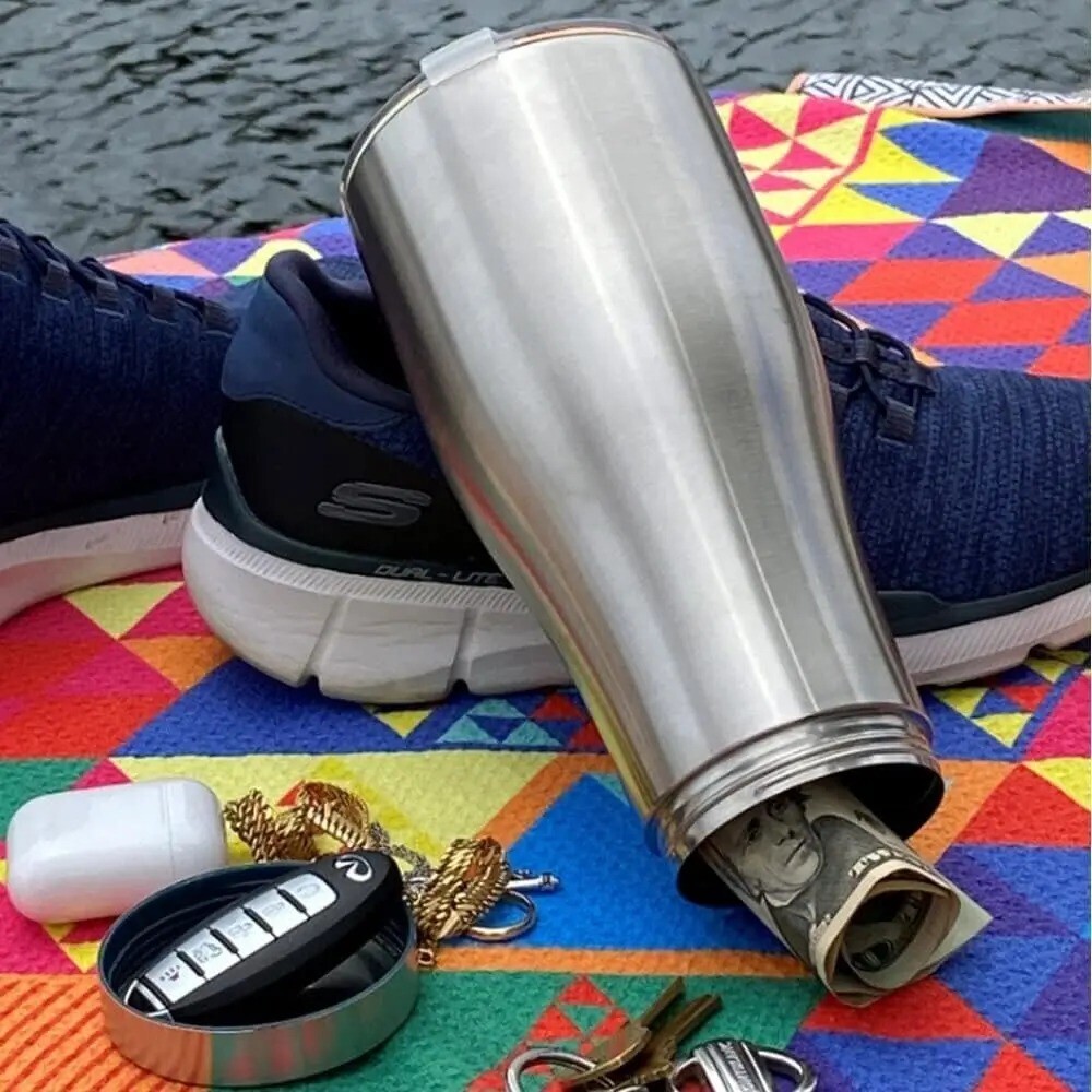 Hidden Compartment Fake Tumbler Coffee Mug Secret Stash Safe Container Storage