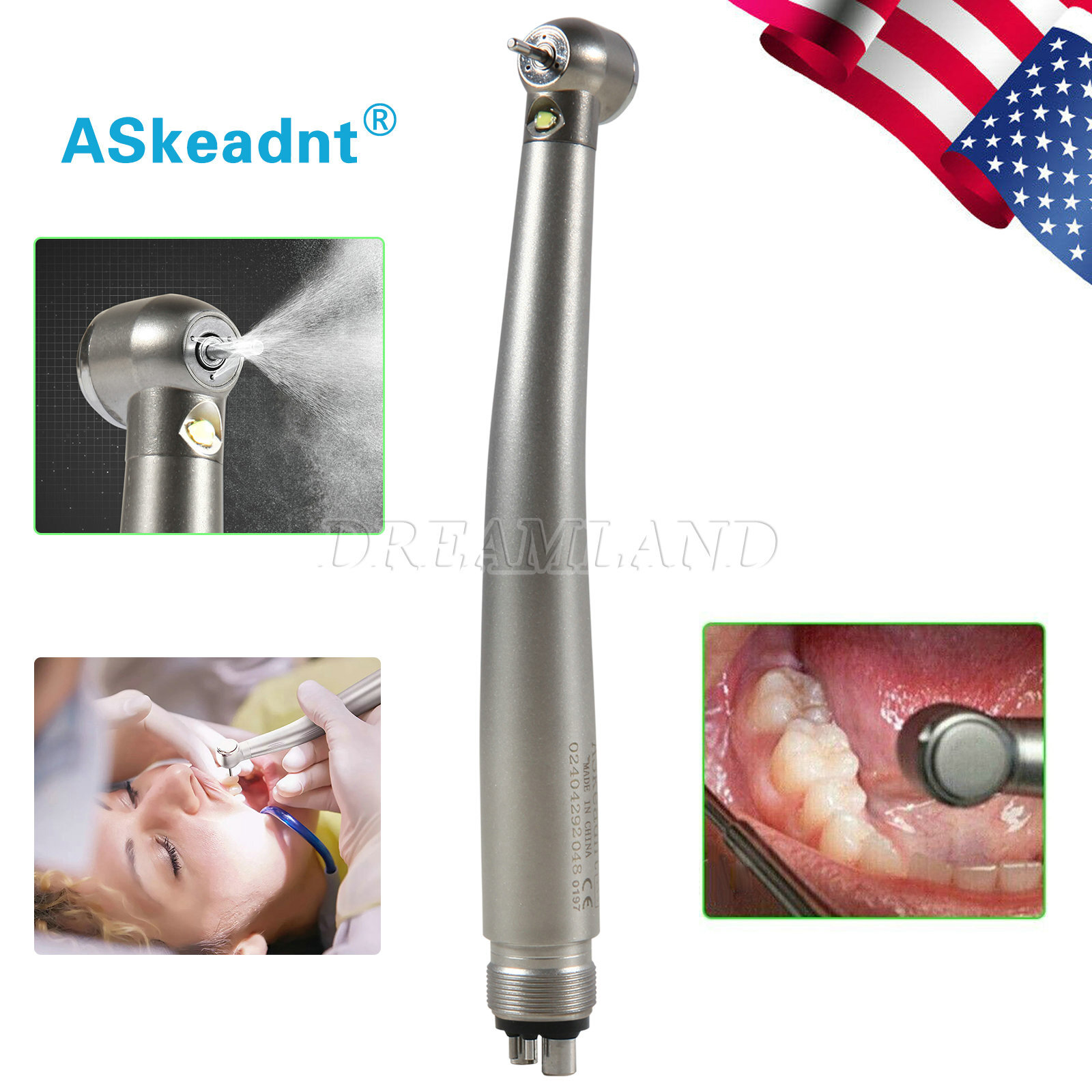NSK Style Dental Fiber Optic LED E-generator high speed handpiece 2 Hole 4 Hole