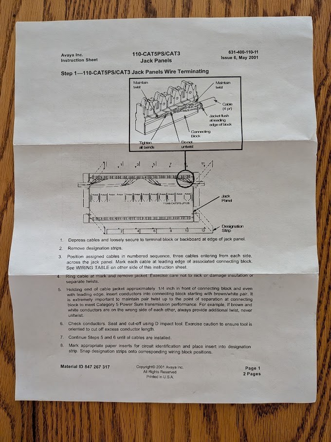AVAYA 36 PORT PATCH PANEL