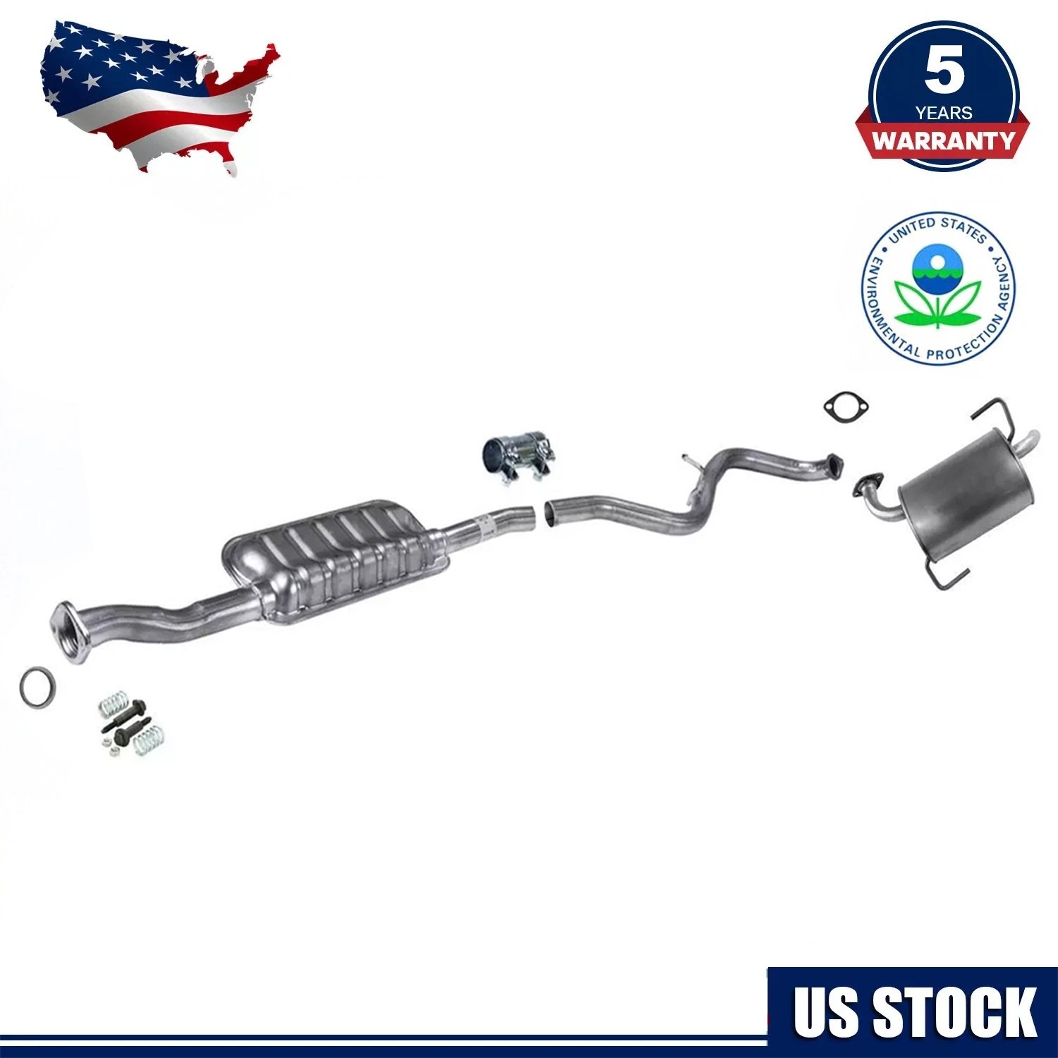 Extension Muffler Pipe Rear Muffler System for Subaru Outback 2.5L 2010-2017
