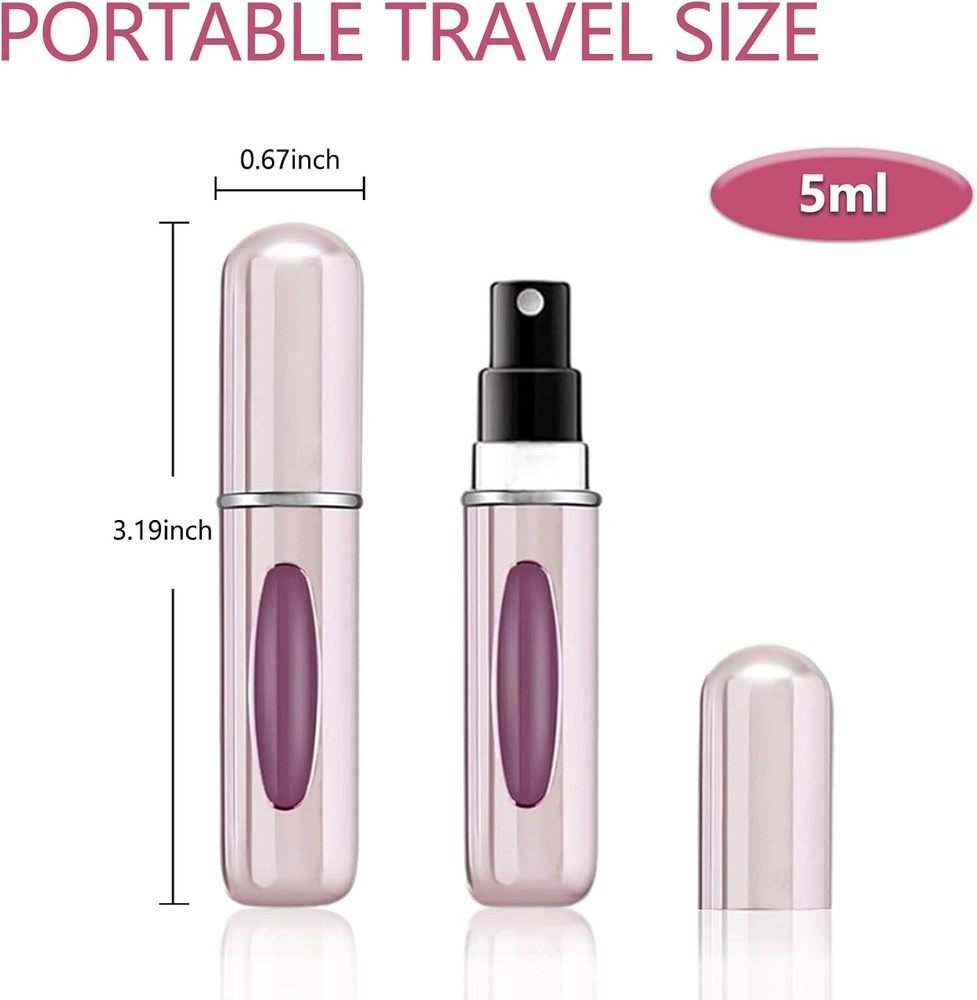 4PC Portable Mini Refillable Perfume Atomizer Bottle, Travel Size Refillable Per