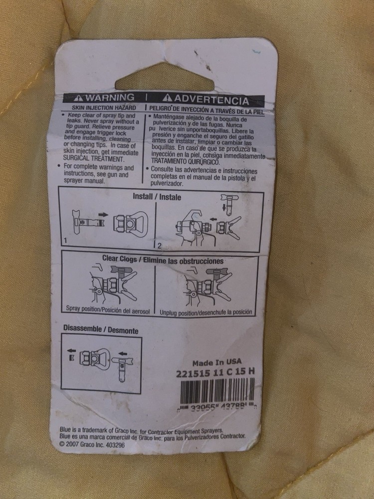 Graco RAC IV 515 SwitchTip Reversible Airless Spray Tip -High Performance-NEW!