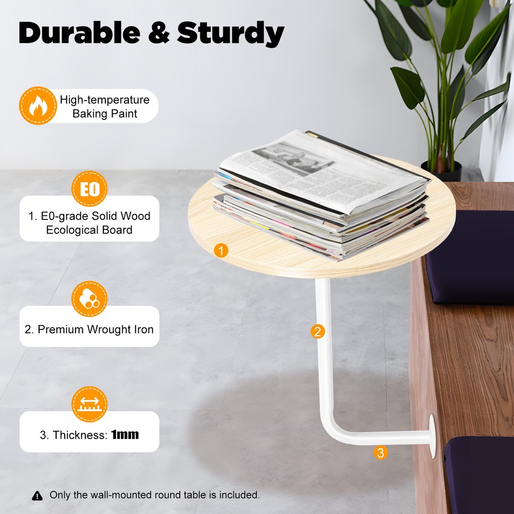 L-Type Coffee Table Bar Table Bar Height Pub Table Counter Table Wall MountedUS