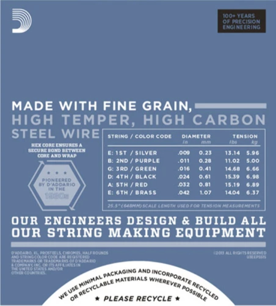 D'Addario PROSTEELS, Medium, 11-50 Electric Guitar Strings