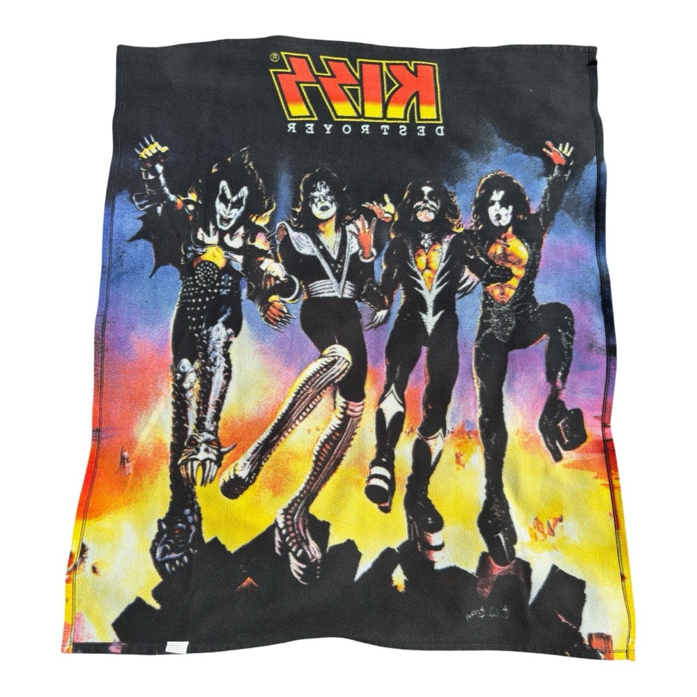 Kiss Destroyer Fleece Throw Blanket Wall Hanging 2009 Rock Express Metal Album