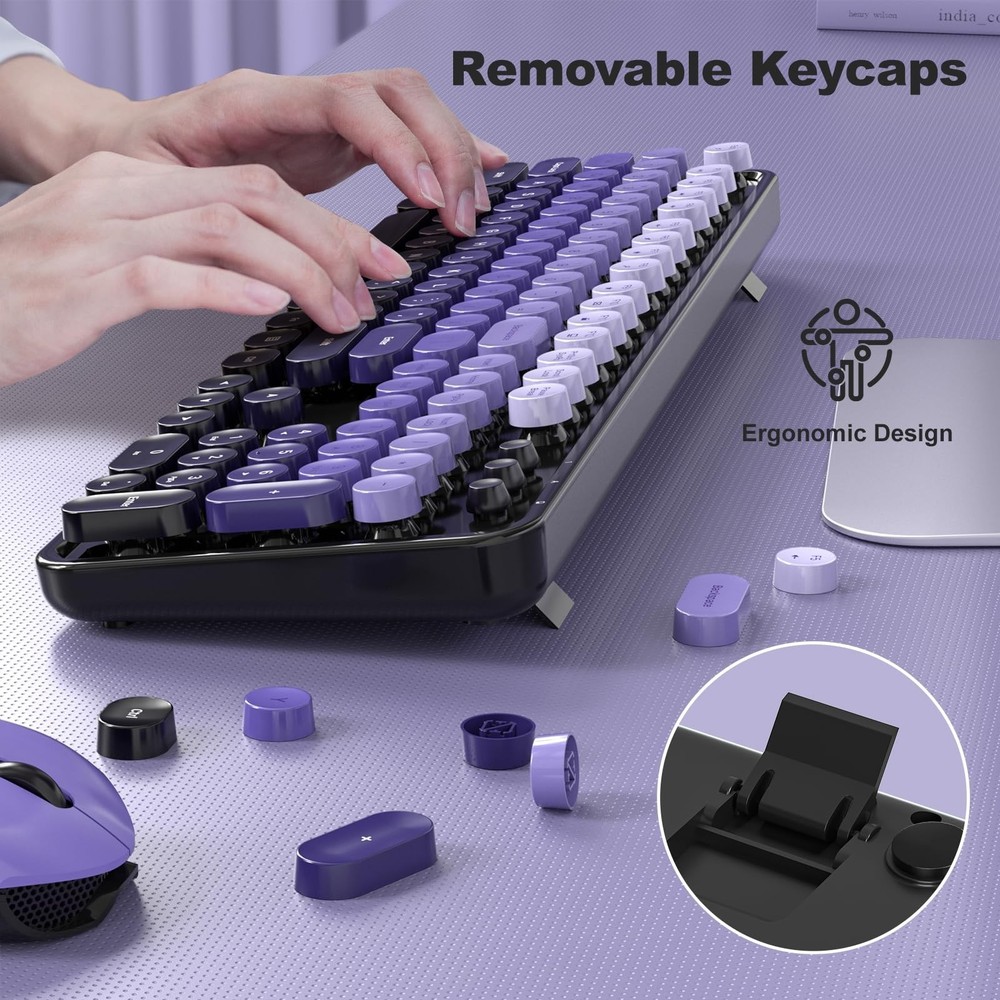 MOFII Wireless Computer Keyboard and Mouse Combo, Typewriter Full Size Keyboa...