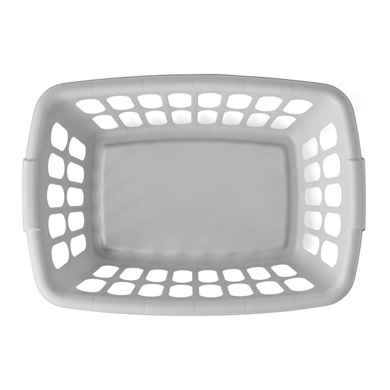 1.5 Bushel Rectangular Plastic Laundry Basket 6 Pack Easy Carry Ventilated New