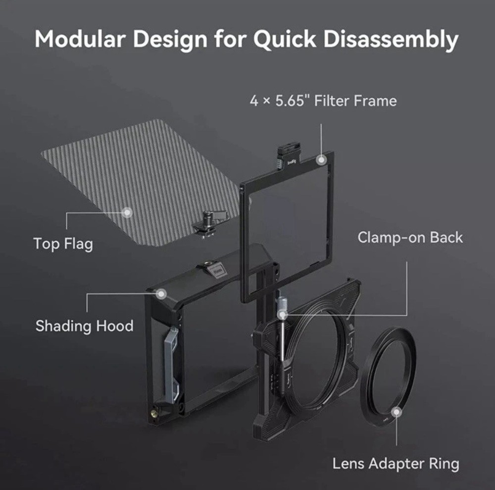 SmallRig Star-Trail Matte Box Basic Bundle (95mm BacK) for Wide Angle Lens-3556