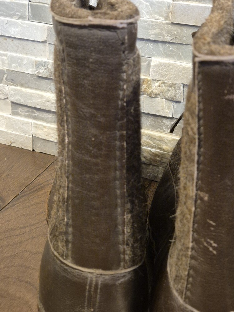 WW2 German Army Winter Sentry Boots, both maker label 1943 made, nice