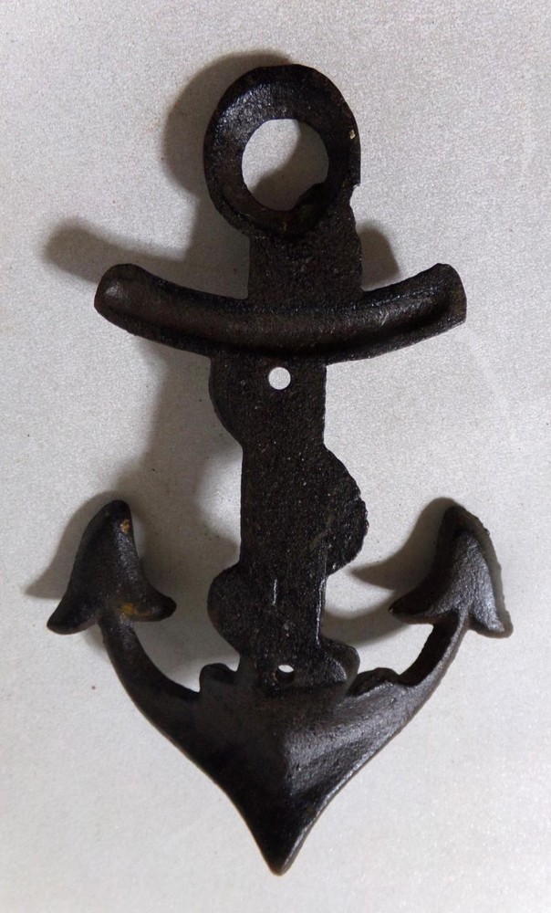 Cast Iron Anchor Coat Hook Rack