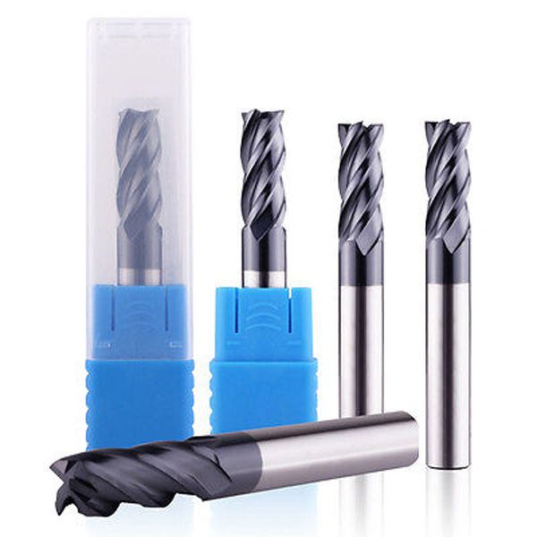 5 PCS 4 FLUTE 3/8 END MILL SOLID CARBIDE TIALN COATED X 1 X 2-1/2 CNC BIT