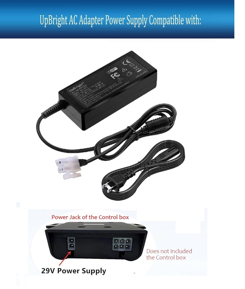 29V AC DC Adapter For Serta Motion Essentials 3, or 4, Plus, Custom Perfect 2, 3