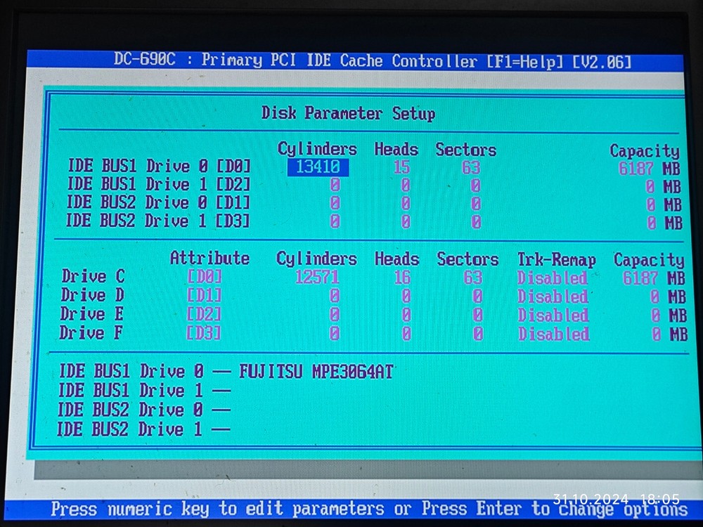 PCI IDE Caching Controller TEKRAM DC-690C with Harris 80C286 20 MHz CPU + RAM