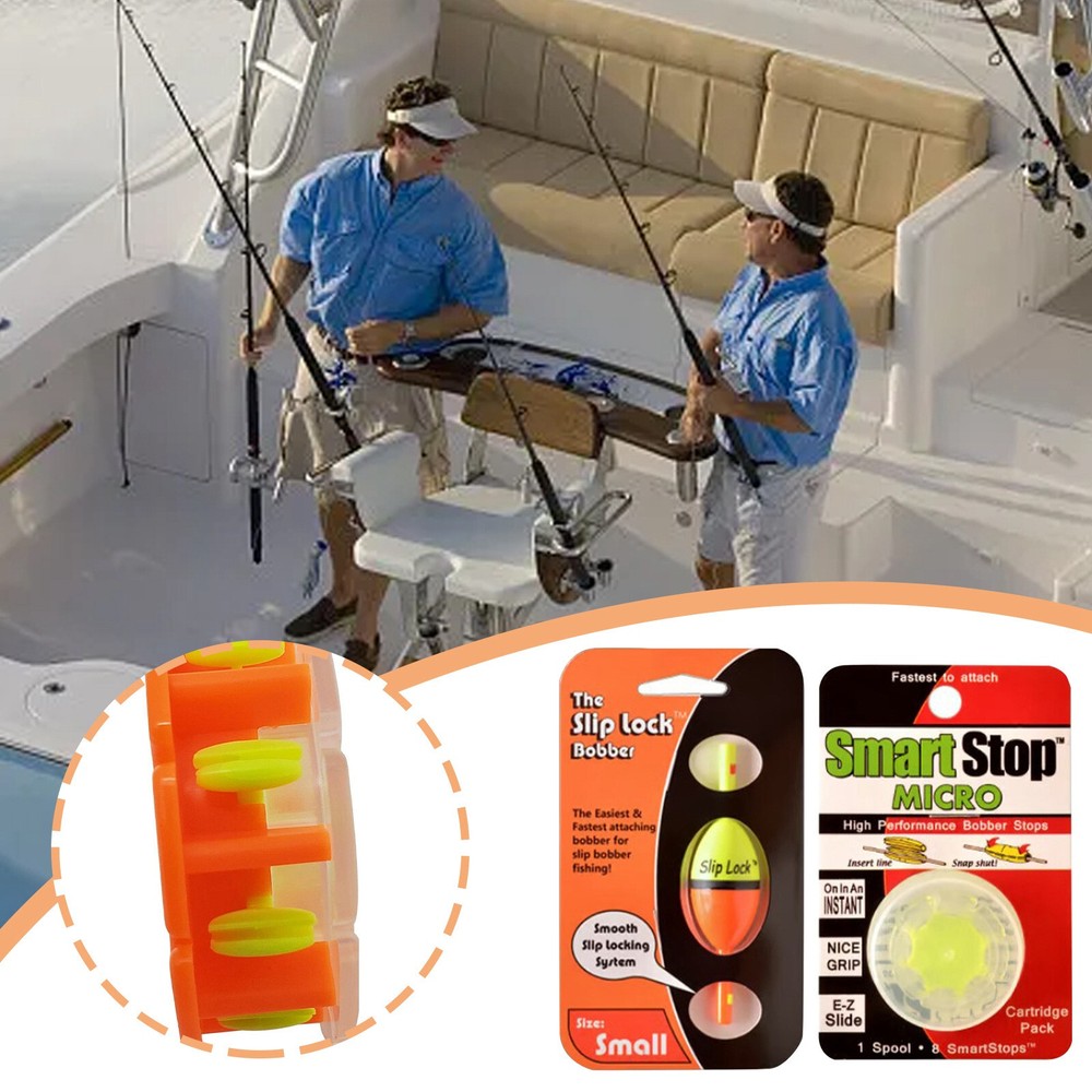 Smart Slip Lock Bobber and Smart Stop Micro Bobber Stop Combo Pack Includes Tool
