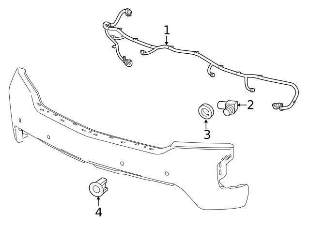 Genuine GM Park Sensor Bracket 84590522