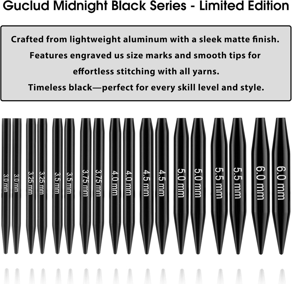 Interchangeable Circular Knitting Needle Set, 2-Inch Shorties Knitting Needle...