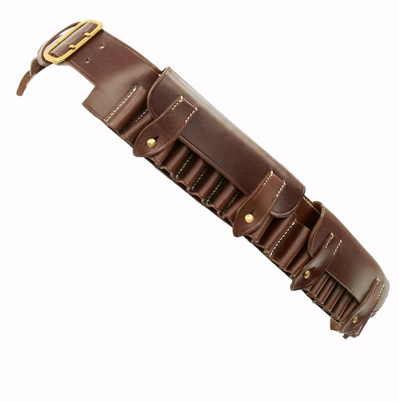 British Victorian Martini-Henry Rifle Brown Leather Ammo Bandolier 50Rd Capacity