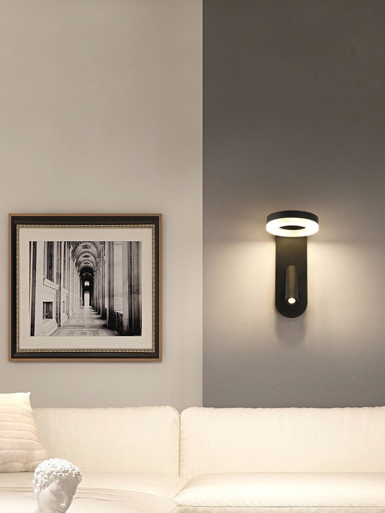 LED Wall Mounted Light Fixture Adjustable Spotlight Bedside Reading Lamp Switch
