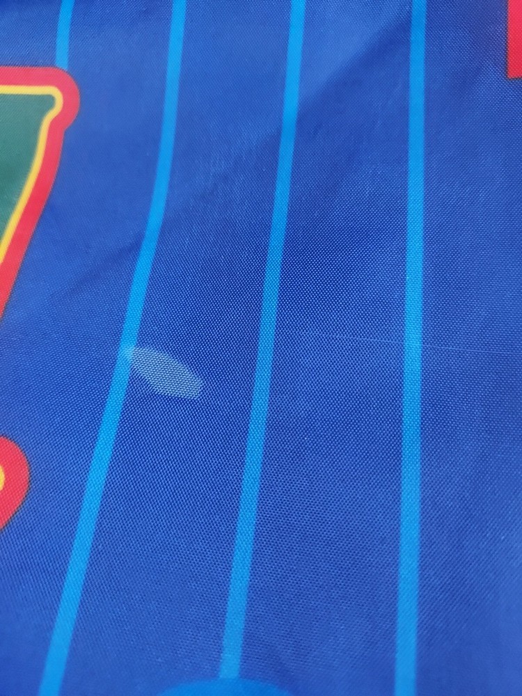 Vtg 2006 Thomas the Tank Engine Train Sleeping Bag 4 ft Blue Red Side Zip