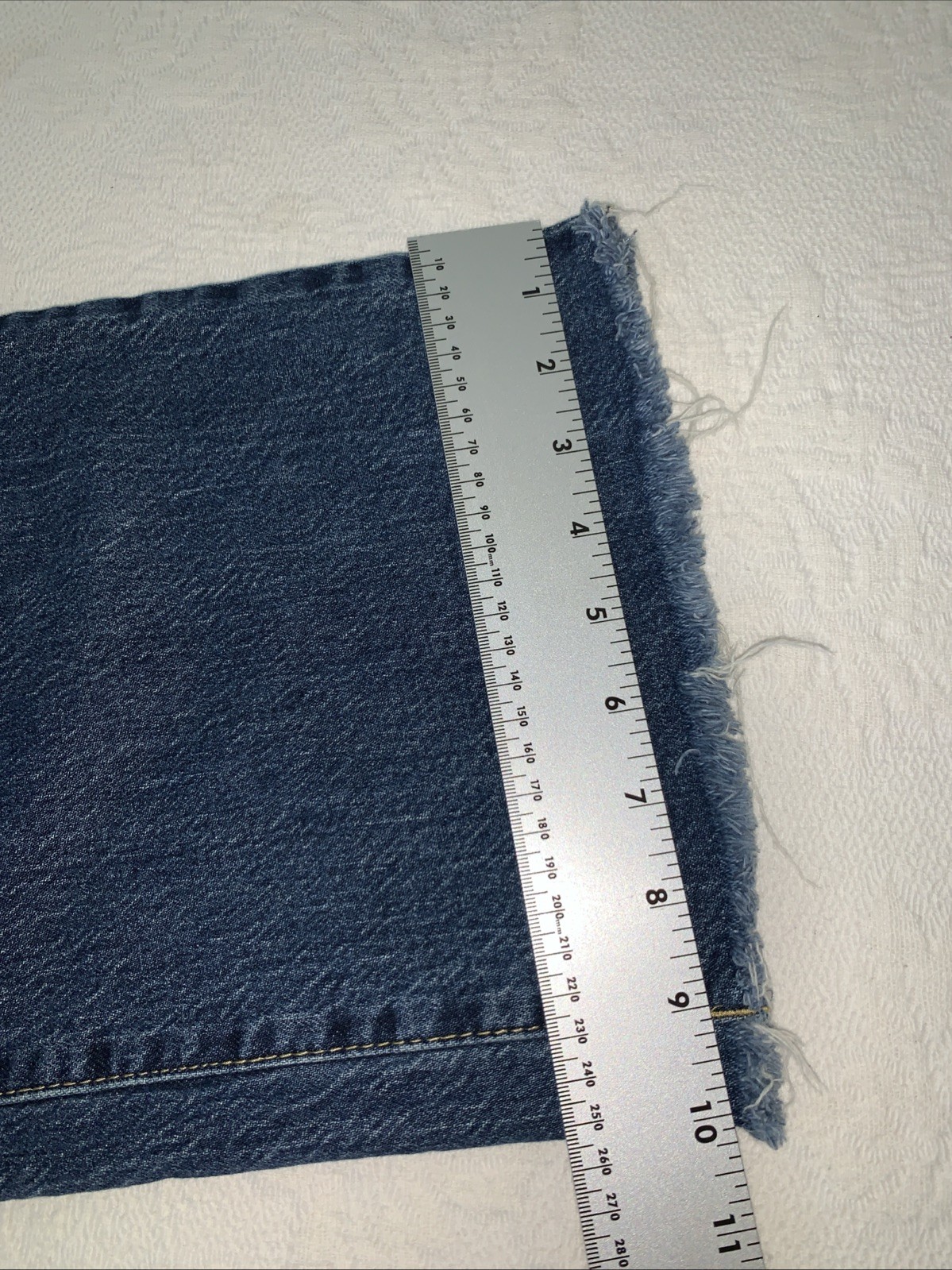 Habitual jeans Denver high rise wide leg raw hem blue stretch denim Sz 28 - 6