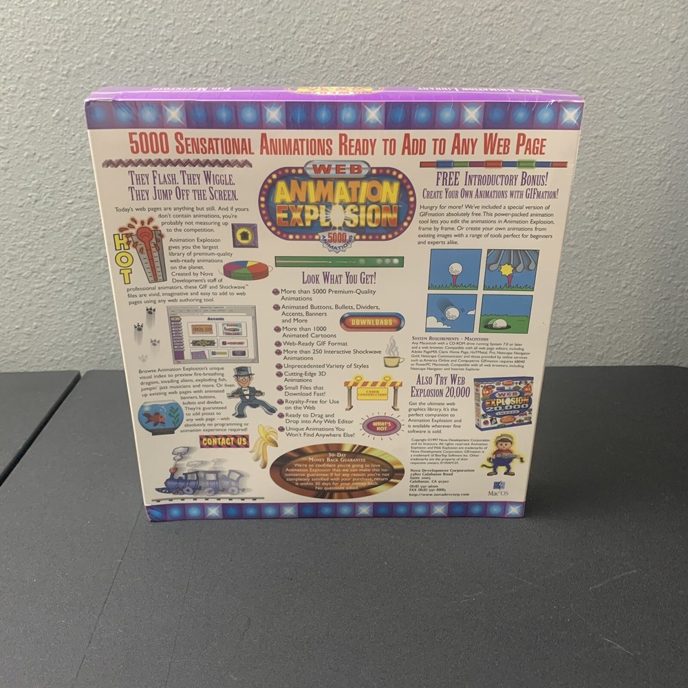 Nova Development - NOS 1997 Macintosh Web Animation Explosion 5000 Animations