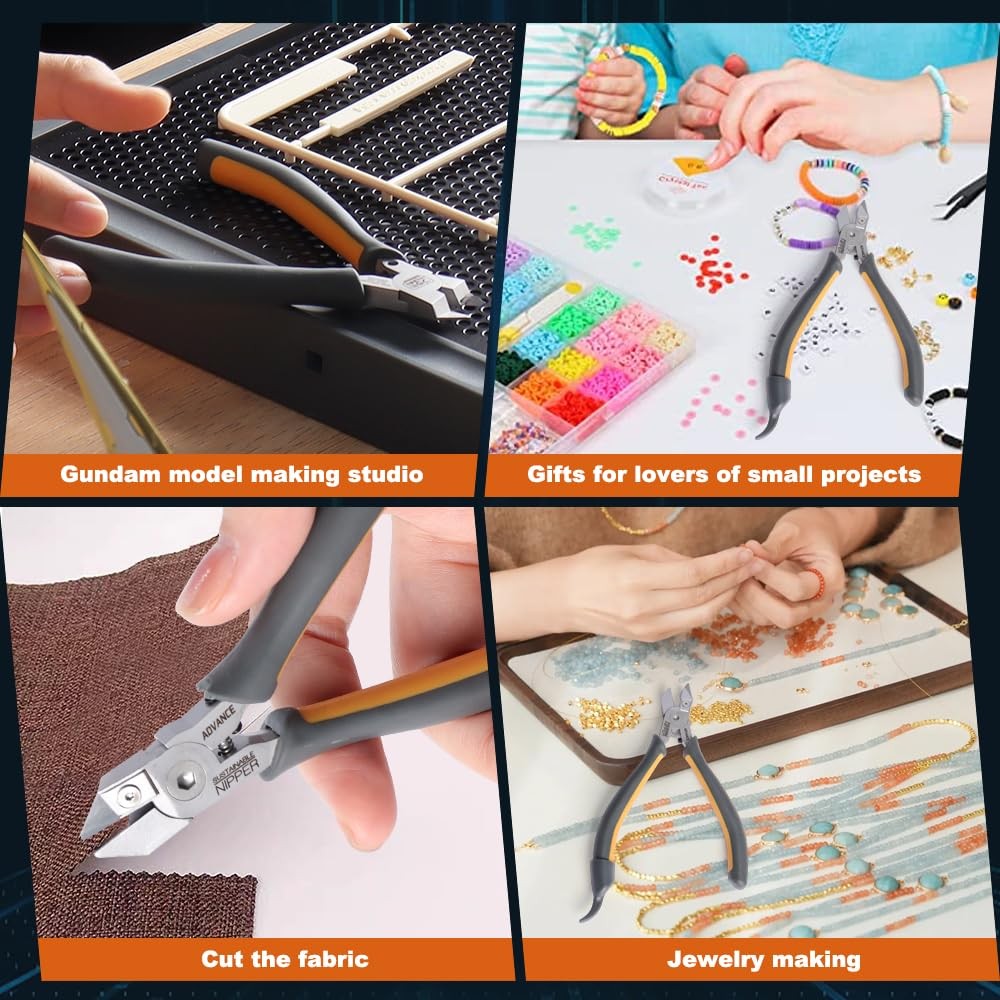 Model Nippers for DIY Model Building Replaceable Blade, Gundam Model Tools fo...
