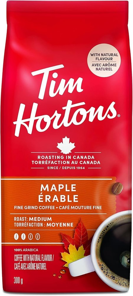 Tim Hortons Maple Ground Coffee, 300g