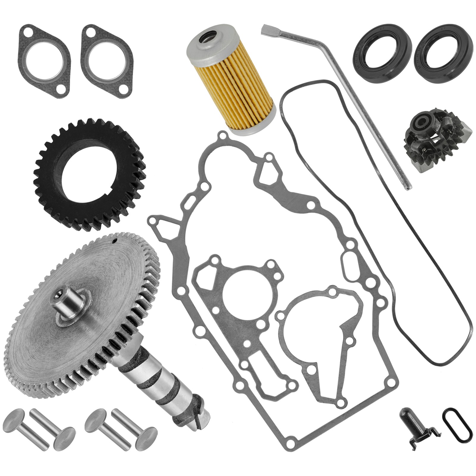 Metal Camshaft & Gasket Kit for John Deere 345 18HP Kawasaki 585cc Mower