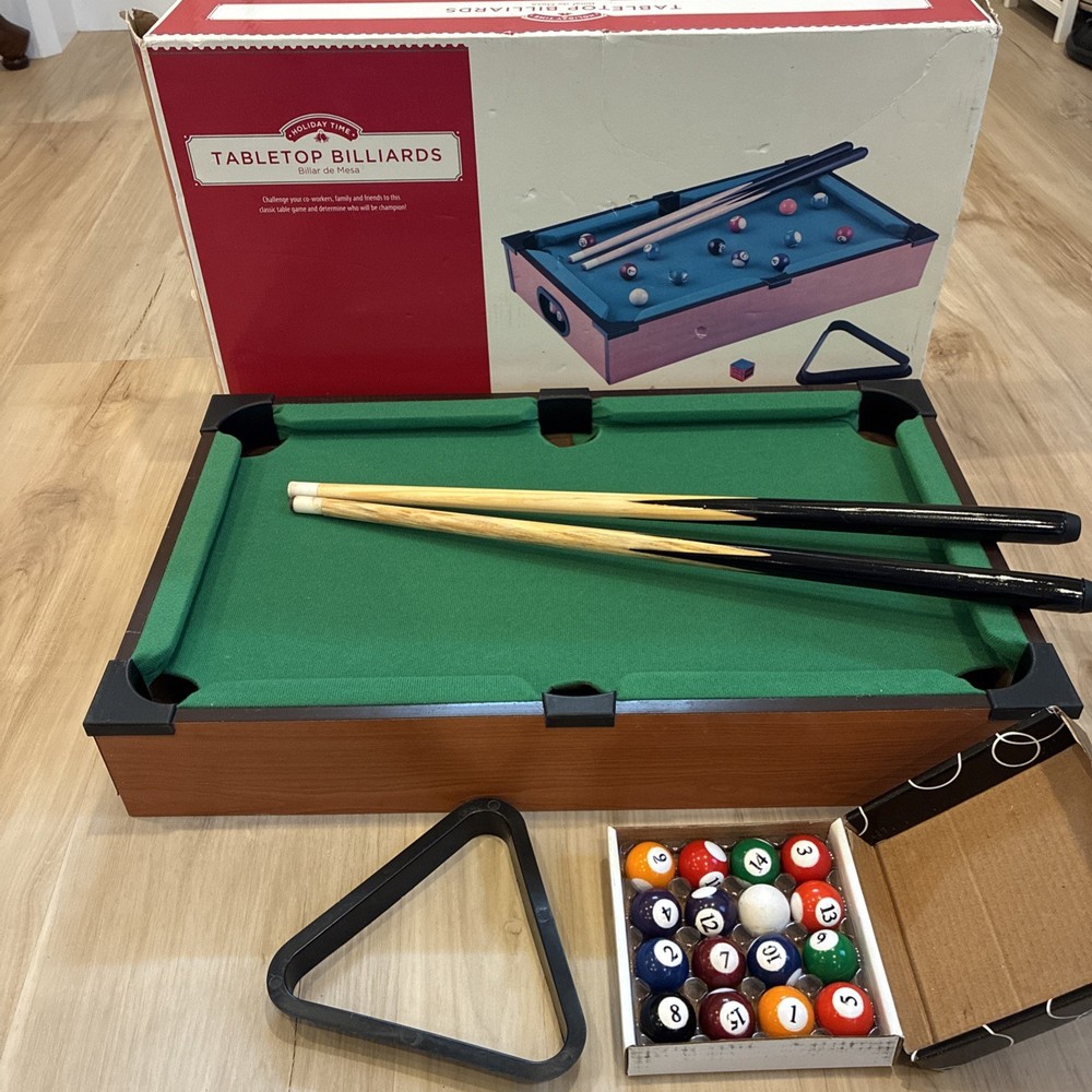 Mini Table Top Pool/Billiards Table with Accessories - Game
