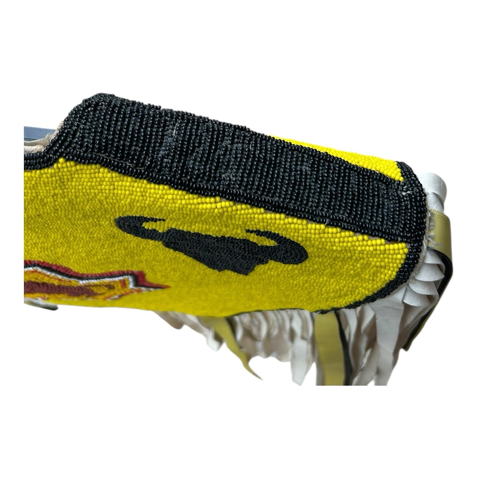 Vintage Native American Pow Wow Regalia Ceremonial Beaded Vest US Canada Buffalo