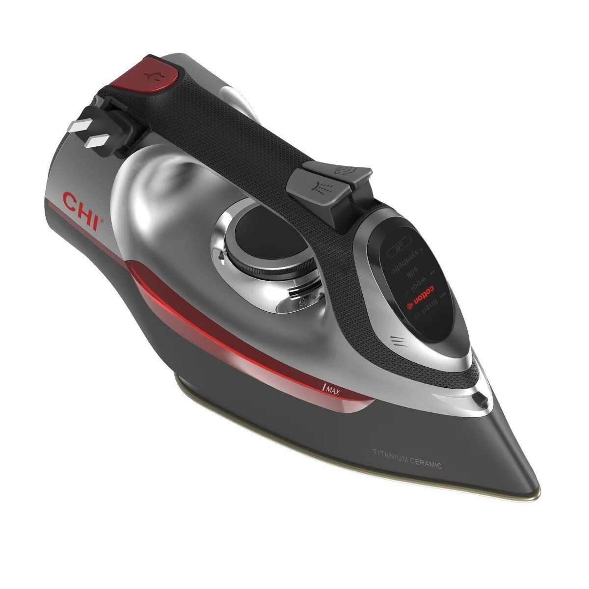 CHI Electronic Clothing Iron with Retractable Cord, 13102 NIB, 1700 Watts Black/