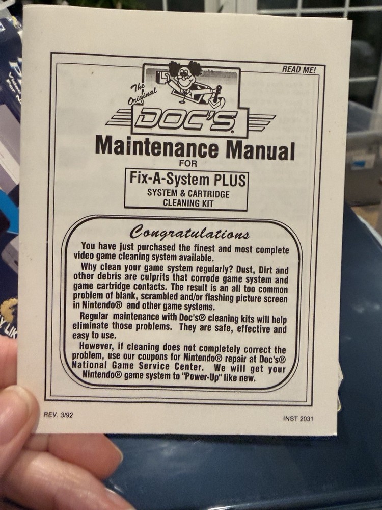 Vintage Doc's Fix-A-System Plus - No 3000 - Nintendo, Super NES, Atari, Etc