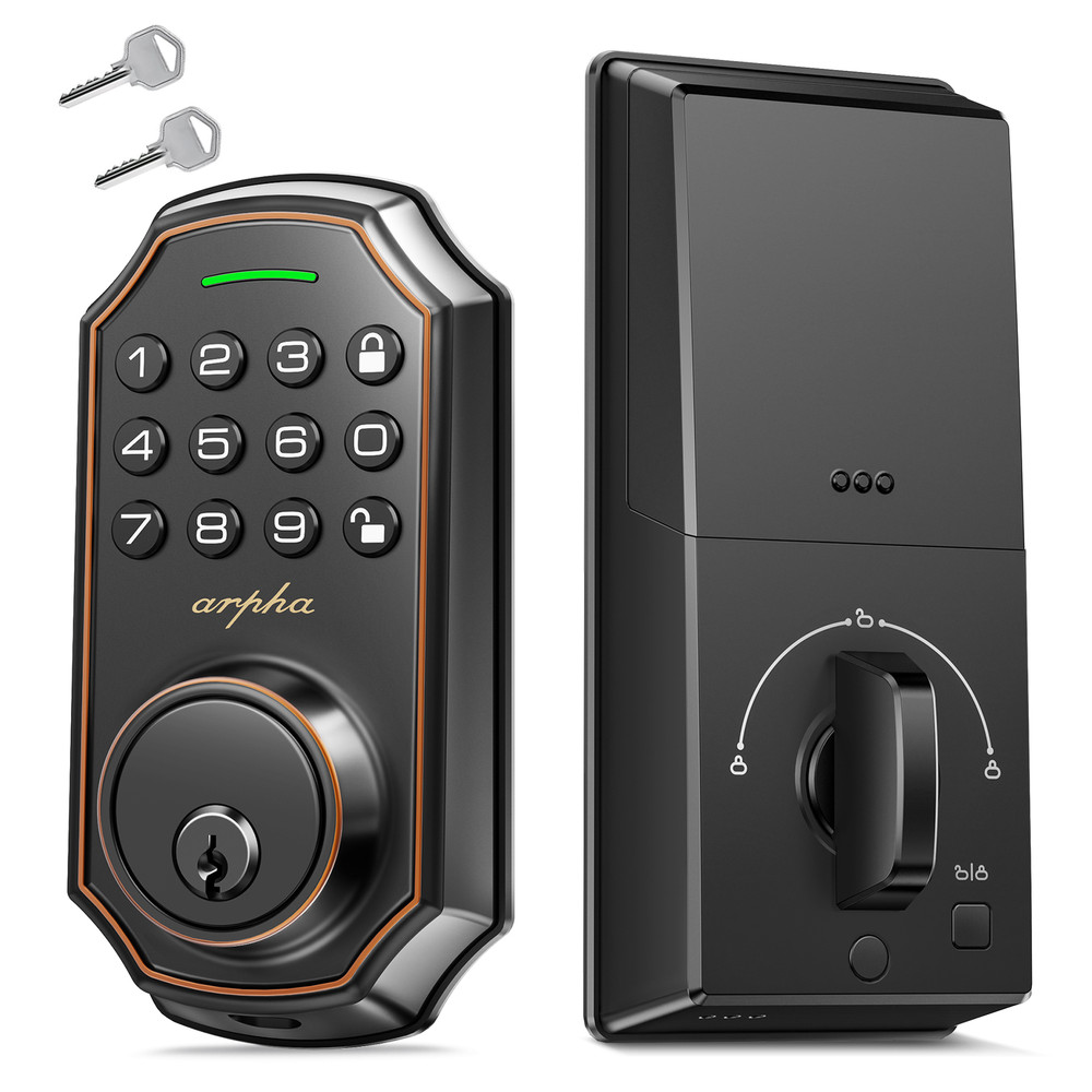 ARPHA Smart Door Lock for Front Door 50 User Codes Electronic Keypad Auto Lock