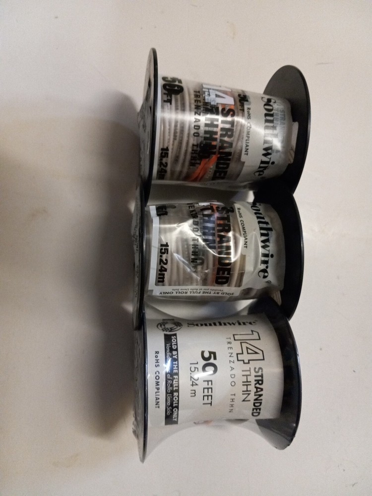 Southwire 14 Stranded THHN 50ft Machine Tool Wire 3ct SEE DESCRIPTION