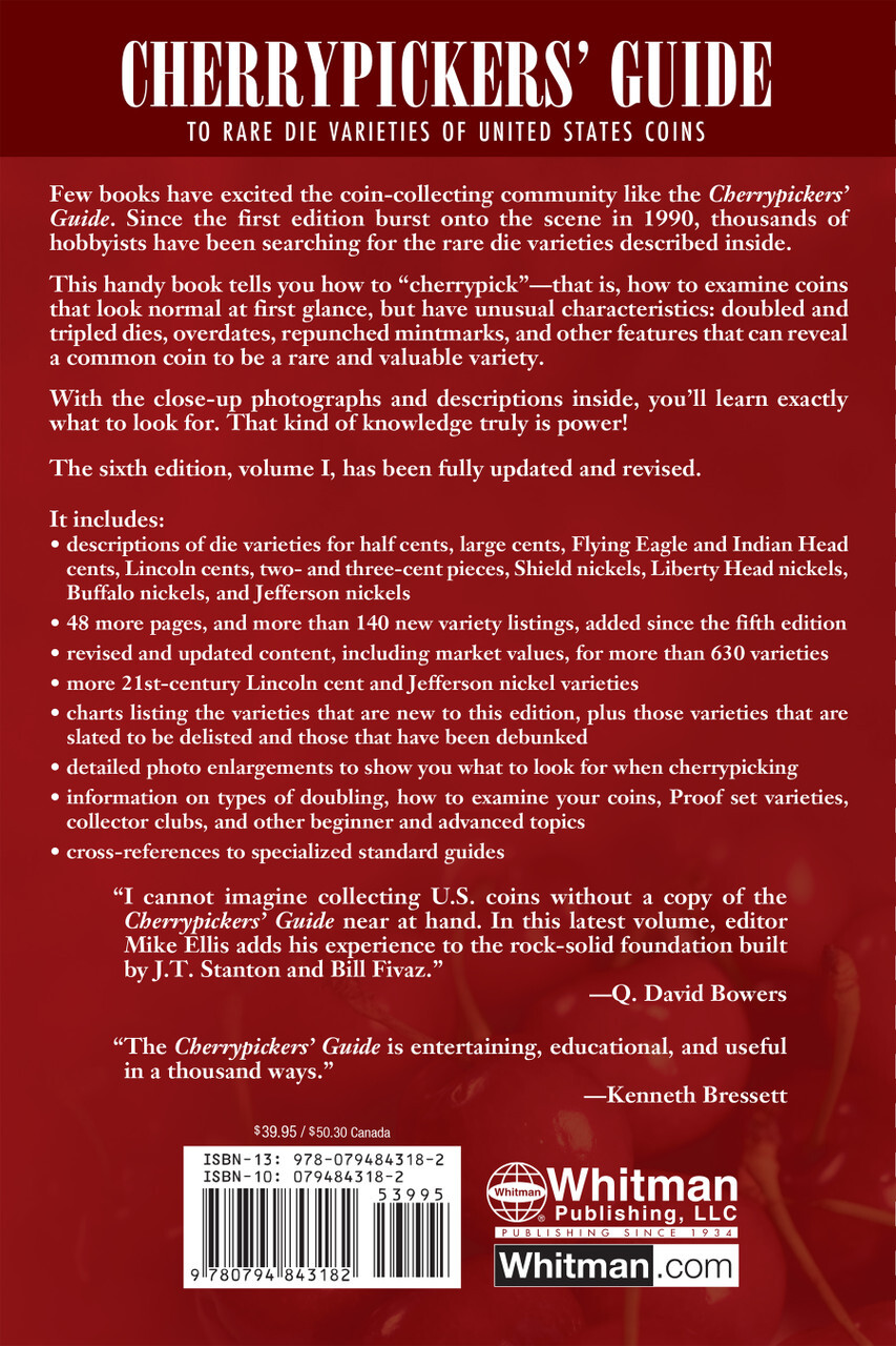 Cherrypickers Guide to Rare Die Varieties of US Coins Vol. I, 6th Ed - Whitman