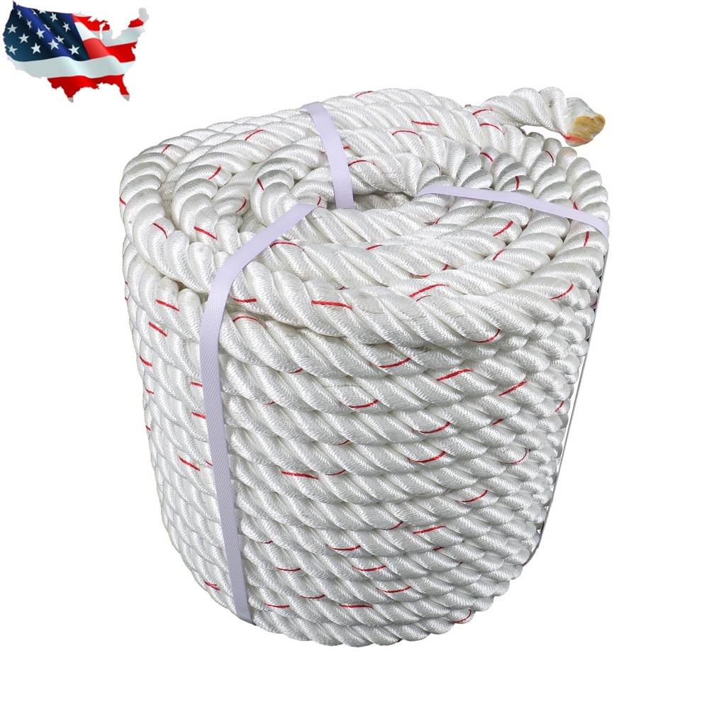 Pulling Rigging Line 1" × 120' Double Braid Nylon Polyester Arborist Bull Rope