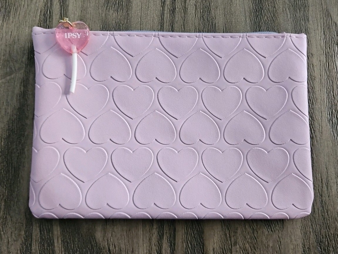 Makeup Bag Cute Pink Hearts Ipsy Brand New Gift Girls Women Travel Heart Storage
