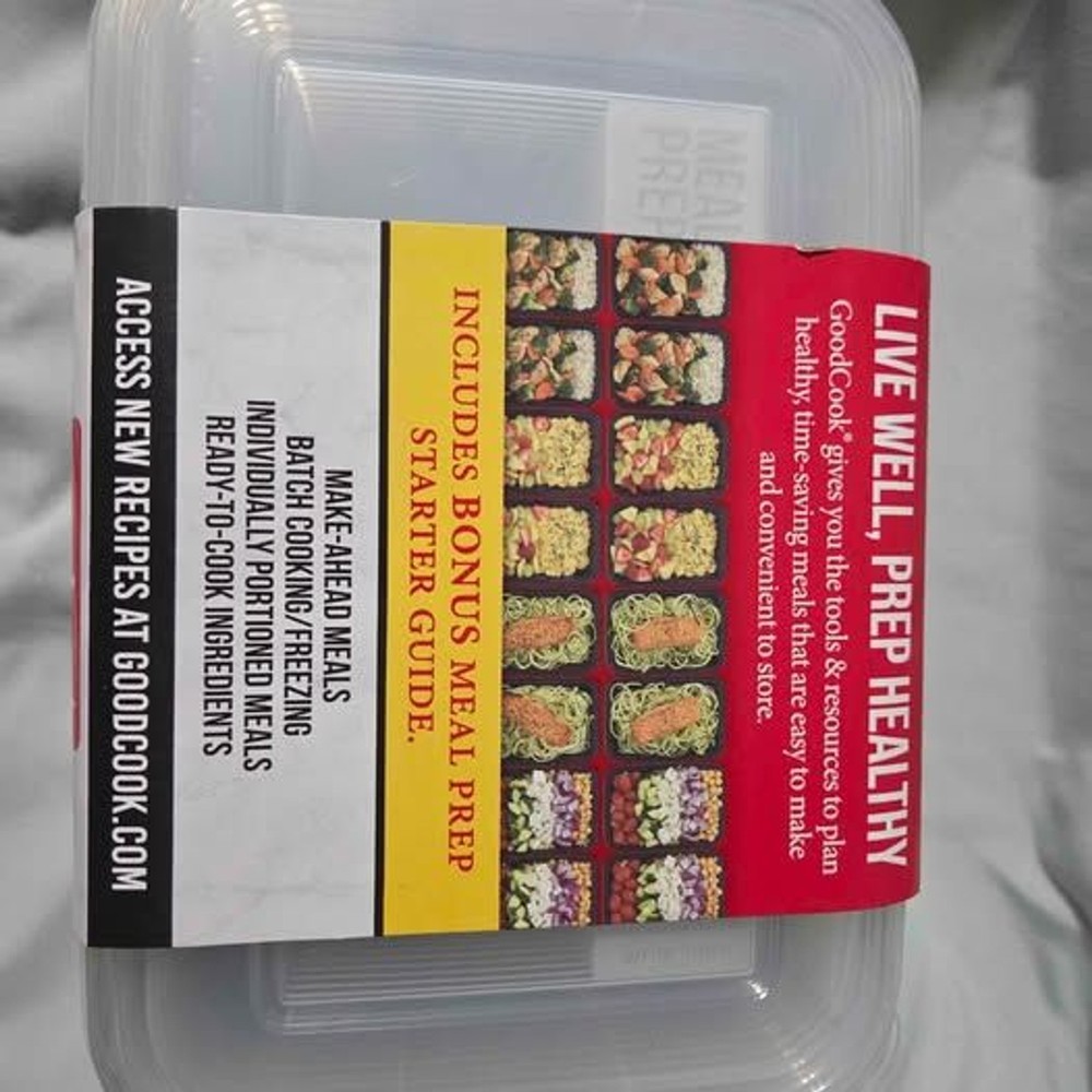 Good cook 10 meal prep 4 cup rectangular containers with lids new in package