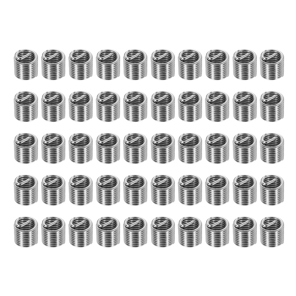 50pcs Wire Thread Inserts M3x0.5 Metric 2D 6mm Helical Threaded Sleeve
