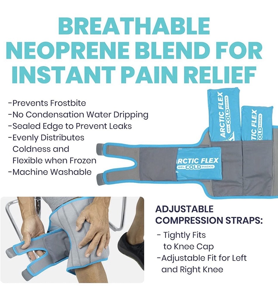 Vive Knee Ice Pack Wrap Cold/Hot Compression Brace Heat Support Strap WRAP ONLY*