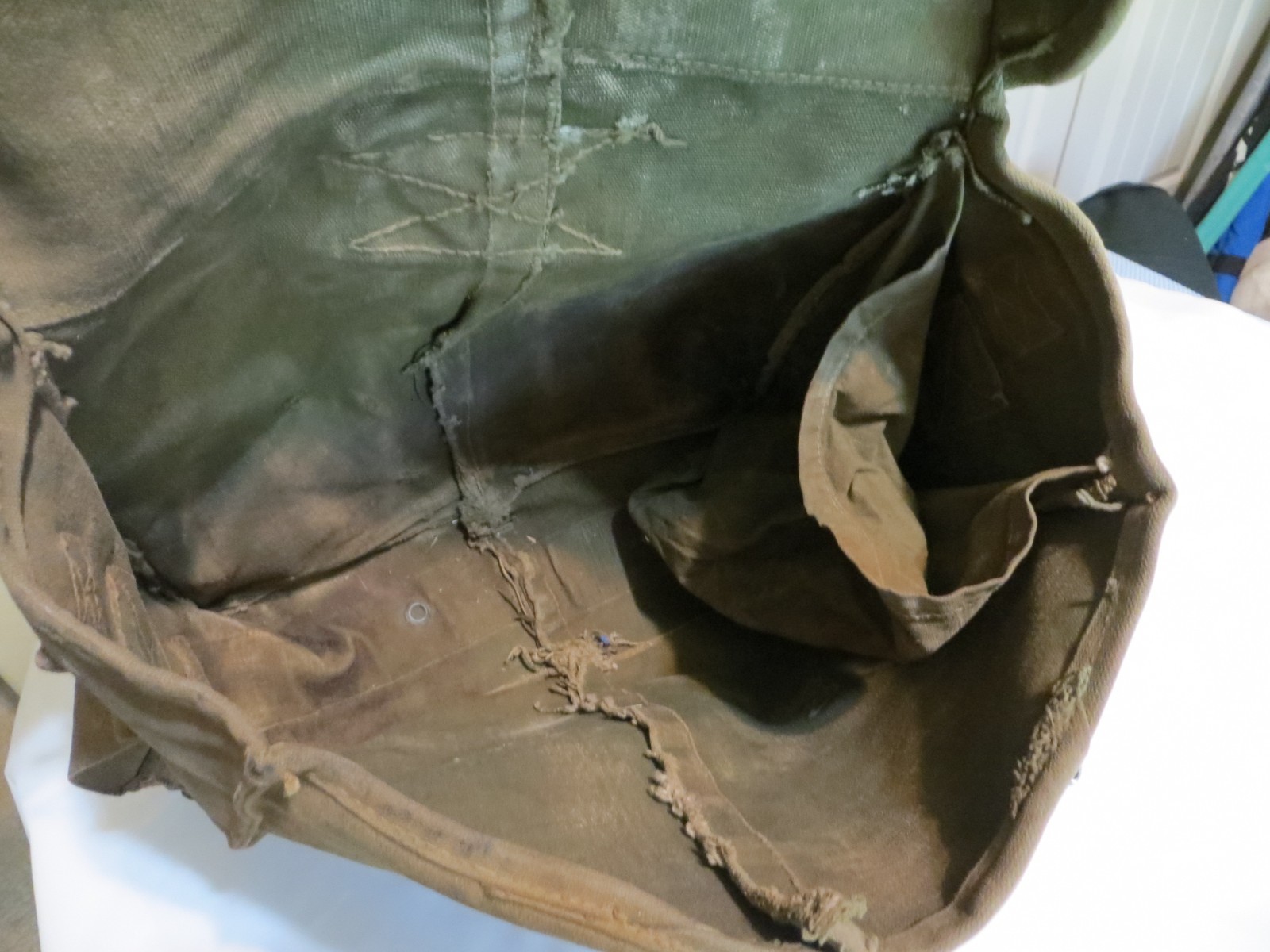 ORIGINAL WWII US ARMY M1 AMMO BAG CUSTOM FIELD FIELD HAVERSACK BACKPACK