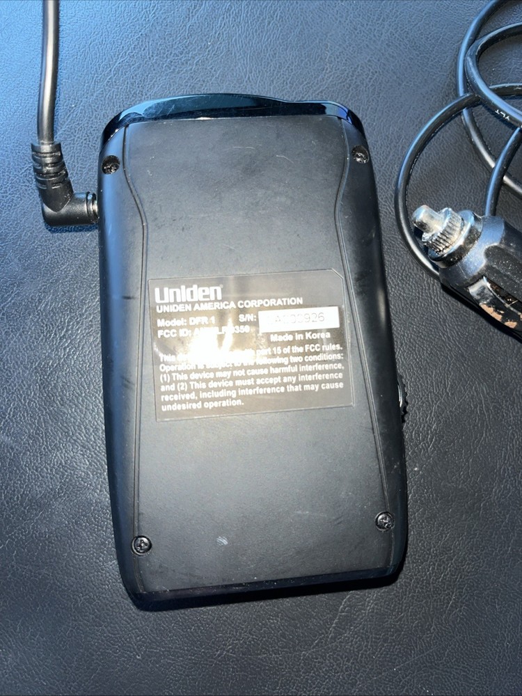 Uniden DFR1 Long Range Radar/Laser Detector Working No Mounting Brackets