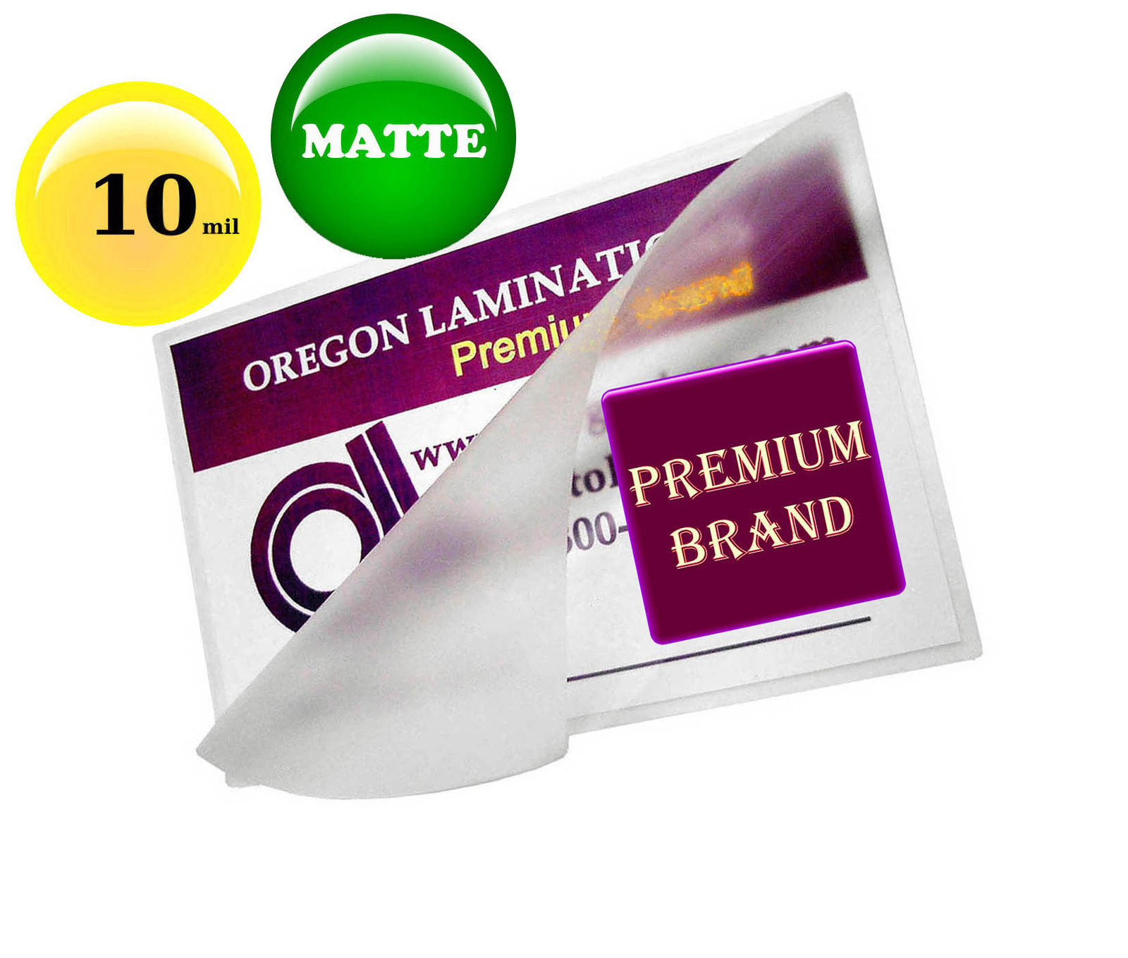 10 Mil MATTE Hot Laminating Pouches Drivers License 2-3/8 x 3-5/8 (100/pack)