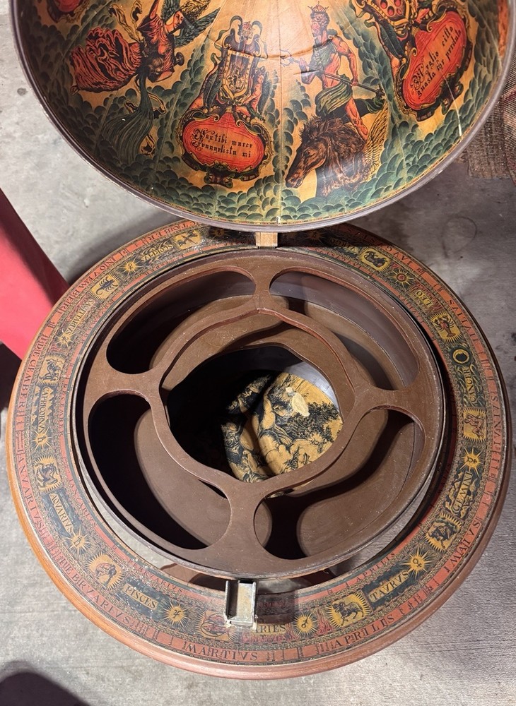 Vintage Astrology Bar Table Cart