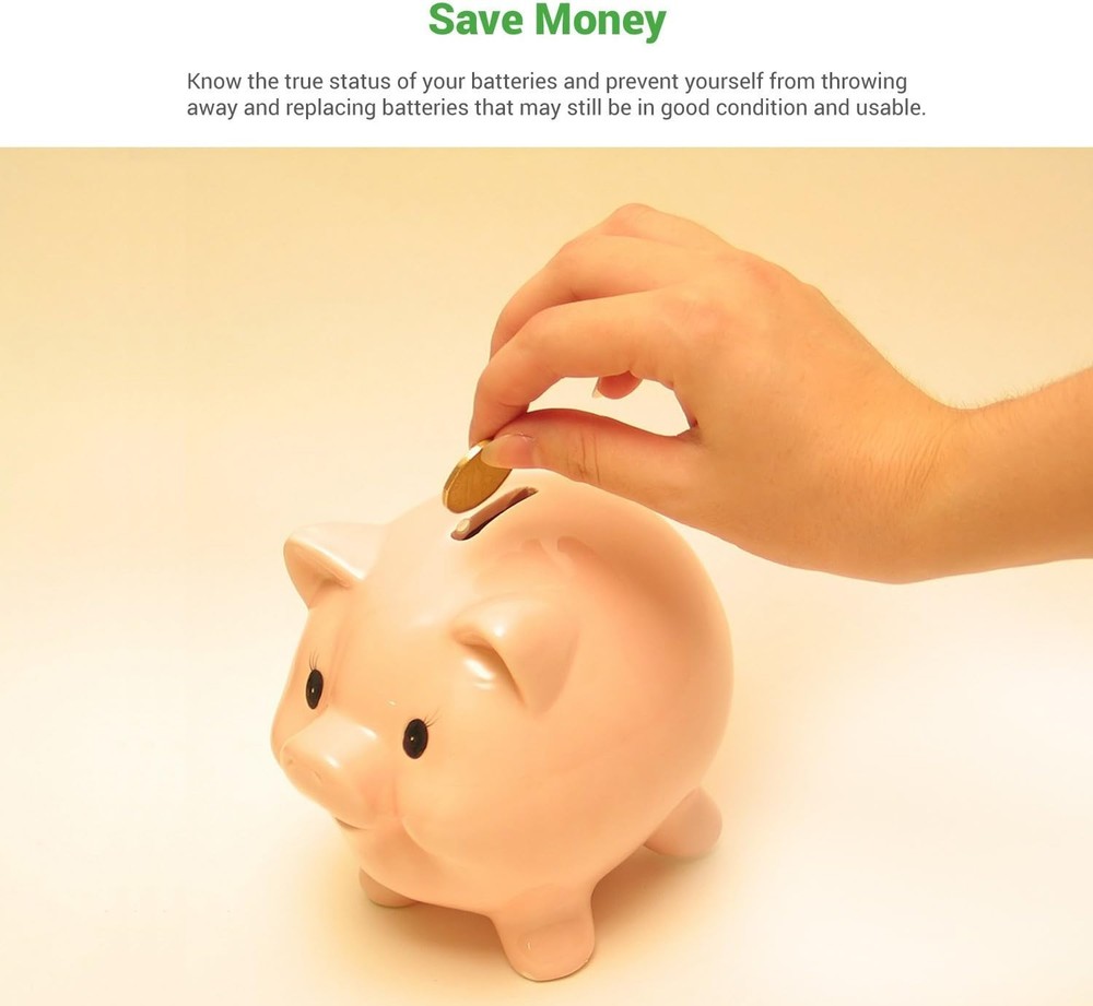 Universal Battery Tester, LCD Display, Cell Checker, Multi-Purpose Small Batt...