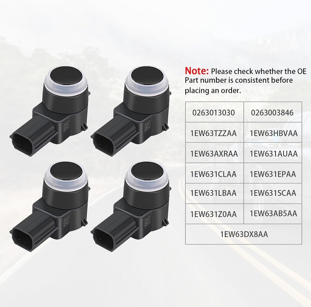 4 PCS PDC Parking Assist Sensor - Compatible with Dodge Journey, Durango, Ram 15